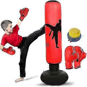 Inflatable Punching Bag & Kids Boxing Practice Set with Instant Rebound Feature - Guanguan