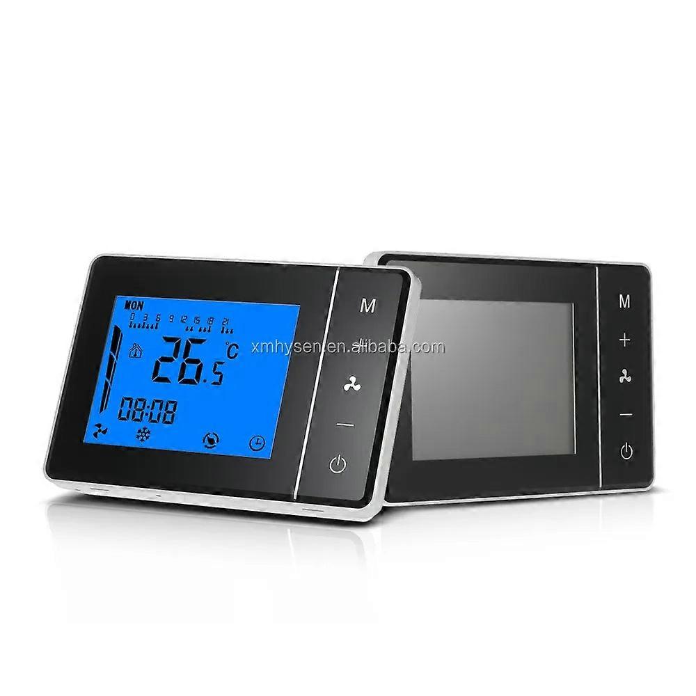 Hy01ac Programmable Touch Screen  220v Heating And Cooling Digital Temperature Controller For Fan Coil Units System