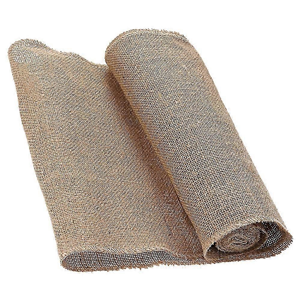 Light Brown Linen Table Runner for Dining Table Decoration Rustic Style