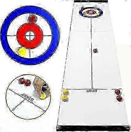 1 Set Foldable Mini Curling Table Game Compatible Parent-Child Fun Qd