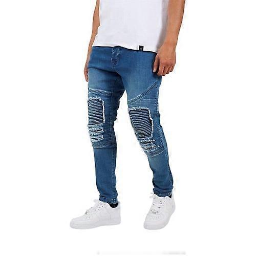 Brave Soul Mens Denim Biker Skinny Jeans