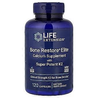 Life Extension, Bone Restore Elite, Calcium Supplement with Super Potent K2, 120 Capsules