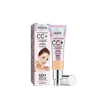 EELHOE Sonnenschutzmittel Reparatur CC Creme, Sonnenschutzisolierung, Concealer, Feuchtigkeits- und Ölkontrolle, langanhaltendes Make-up CC c