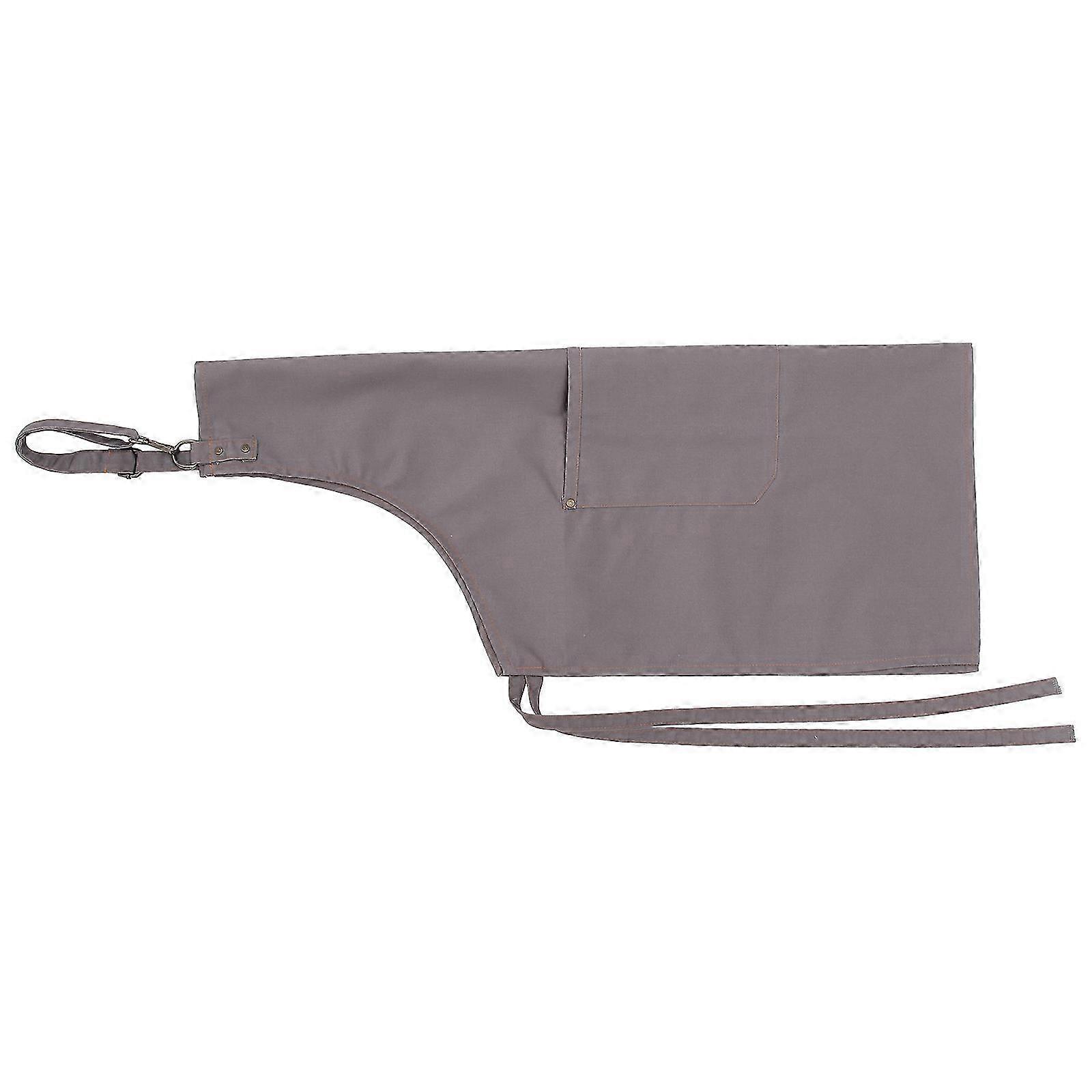 Grey Multi-Purpose Cafe Shop Apron compatible with Kitchen with Hook Design