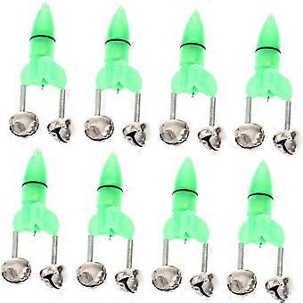 Dual Ring Fishing Rod Bells with LED Light, Night Fishing Bait Alarm, Clip-On Bell Set for Rod Tip, Loud Fish Alarm for Hook Bites, 20 Pack