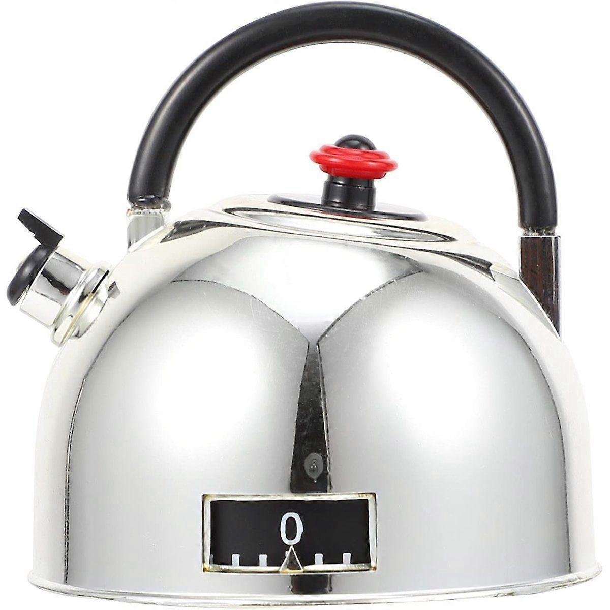 Mechanical Kitchen Timer Teakettle Shape Wind Up 360 Rotating Alarm Timer Countdown Egg Reminder Time Management Tool for Cooking Baking
