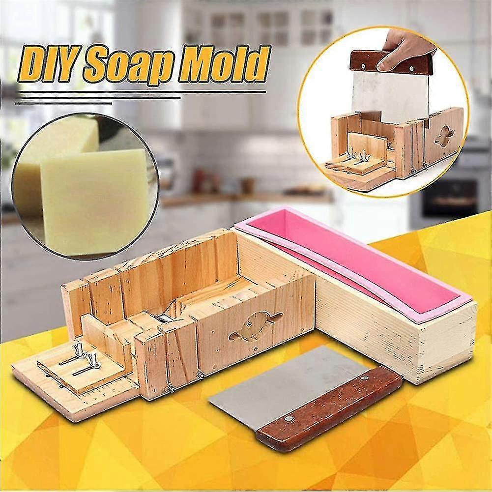 Christmas Soap Cutter, Multi-function Adjustable Bamboo Soap Making Tool + 1.2 Kg