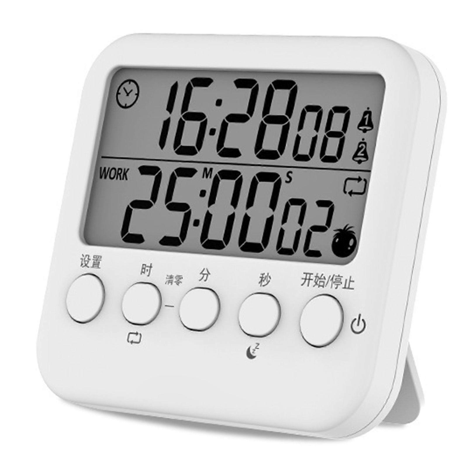 Alarm Clock Large LCD Display Countdown Function Plastic Adjustable Stopwatch Kitchen Digital Timer for Home Qinhai