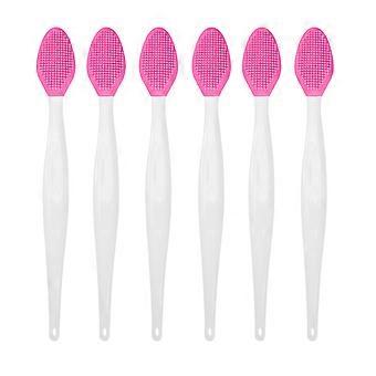 6Pcs/Set Silicone Pore Cleaning Brush Portable Travel Double-Sided Exfoliating Lip Nose Blackhead Removal Facial Cleaner Brush