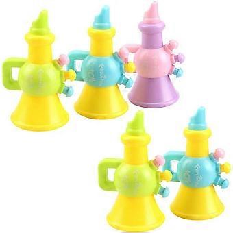 5pcs Trumpet Toys Instrument Musical Toys Plastic Horn Toys for Kids Children Toddlers(Random Color)