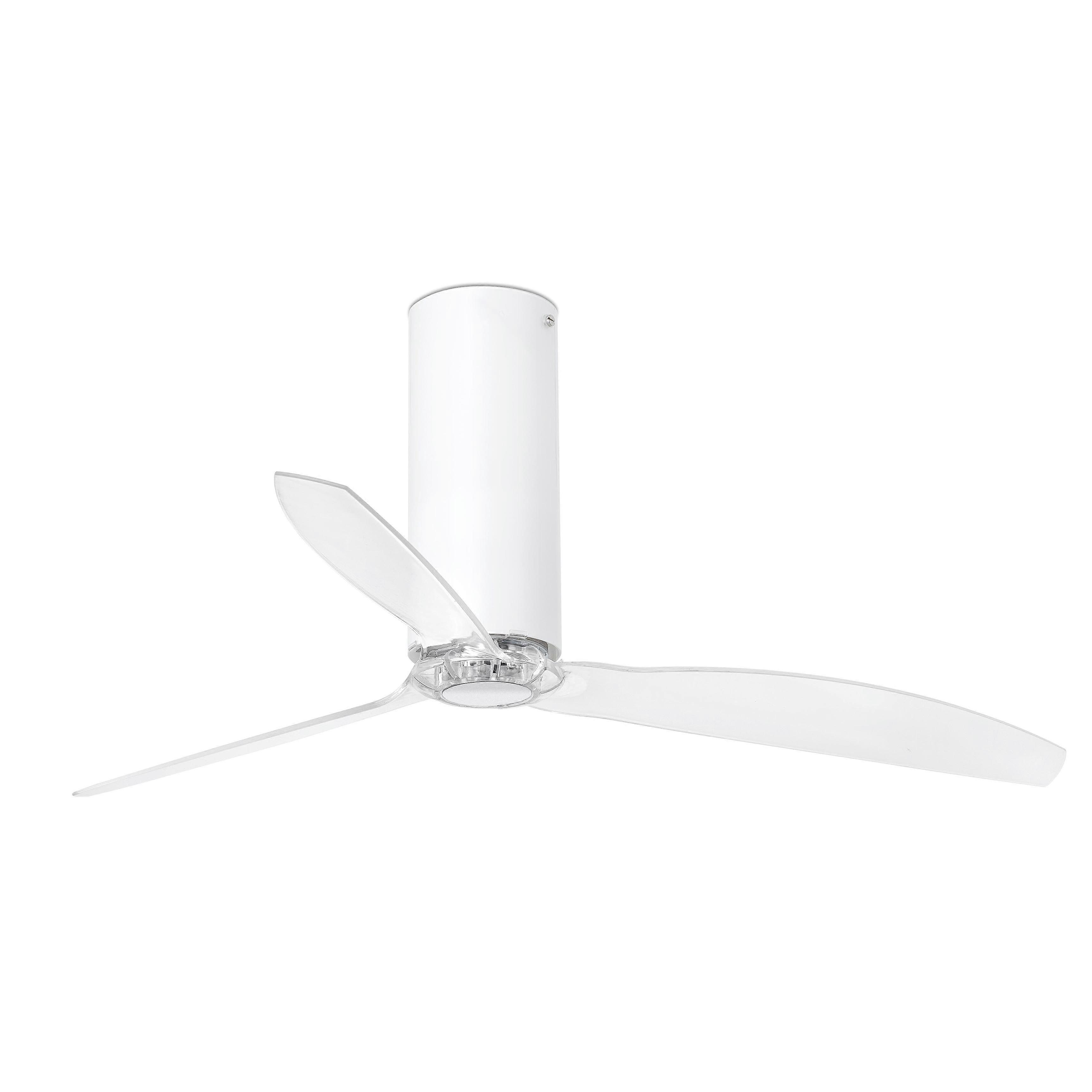 DC ceiling fan Tube Gloss White with remote