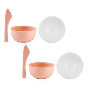 2 Sets/6-teiliges DIY-Gesichtsmasken-Schüssel-Set mit Anti-Tropf-Masken-Rührschüssel und Rührstab