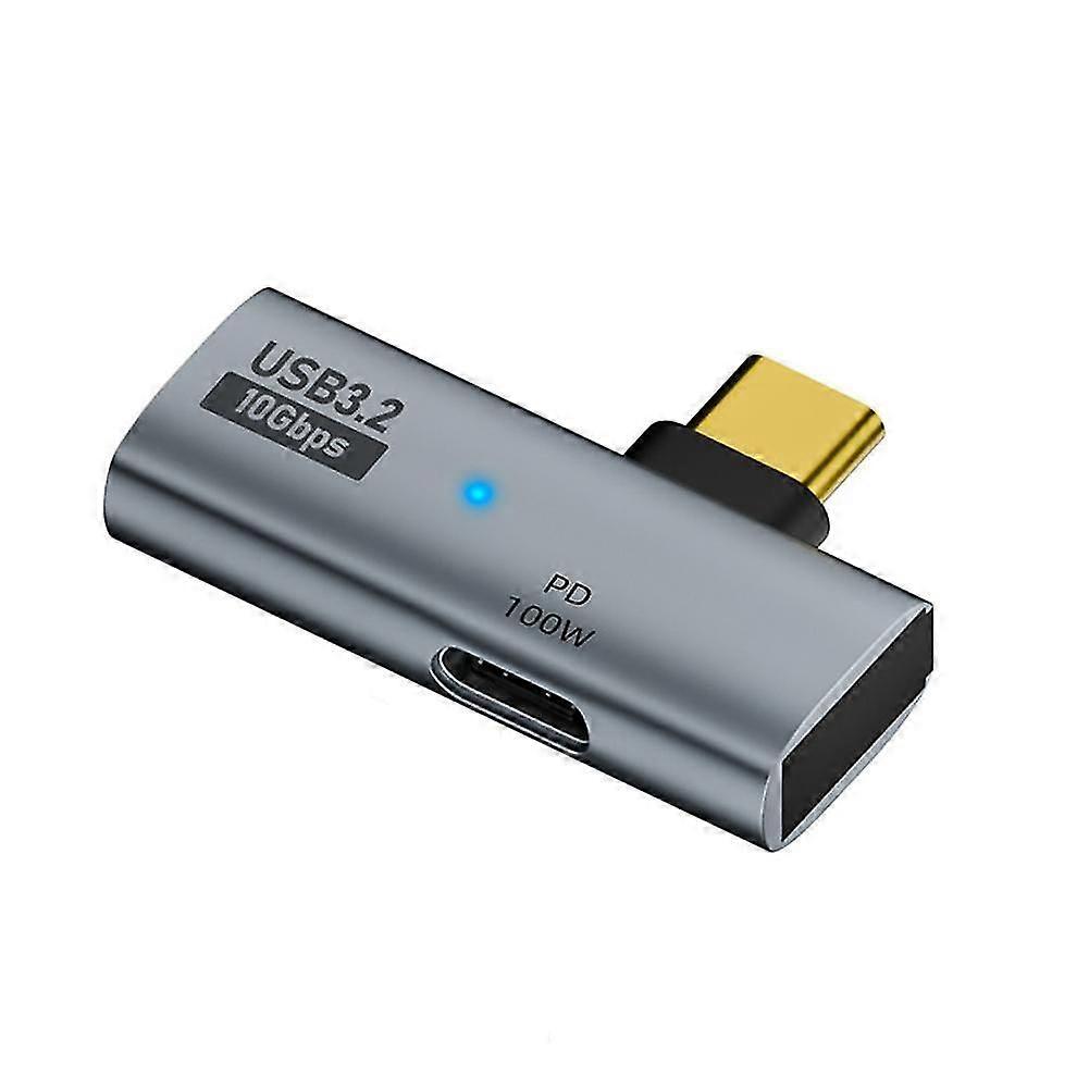 2-In-1 Multi-Function Adapter TYPE-C Splitter Simultaneous Use U Disk + PD100W Converter