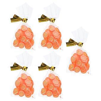Packaged Candy Toy Miniature Fruit Candy for Decoration 5Pcs Orange