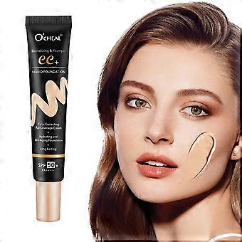 Hydrating CC Cream SPF 50 Full Coverage Lightweight Waterproof Foundation for Sensitive Skin