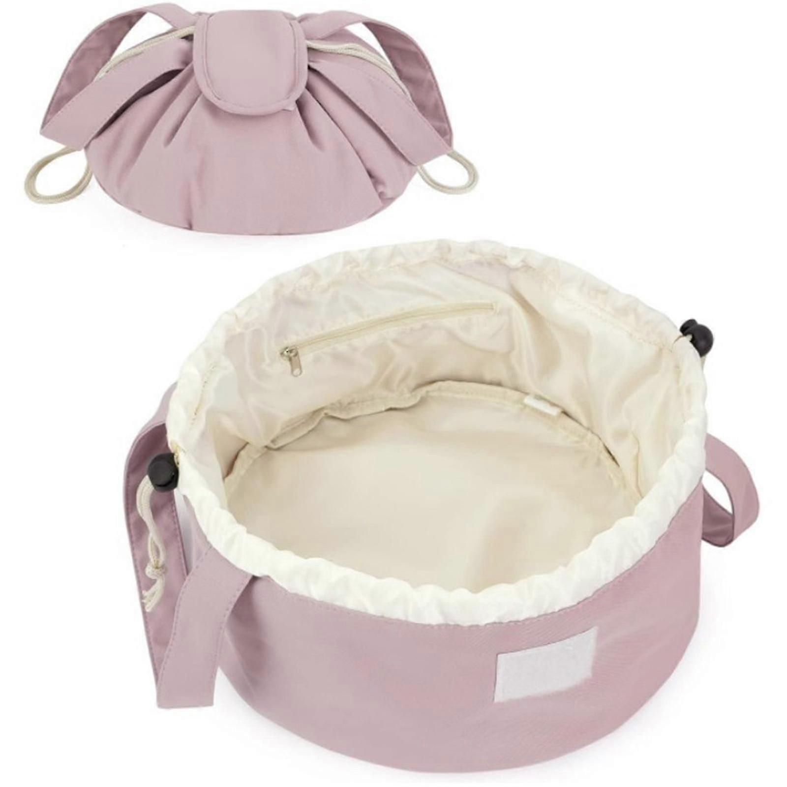 Barrel Drawstring Makeup Bag