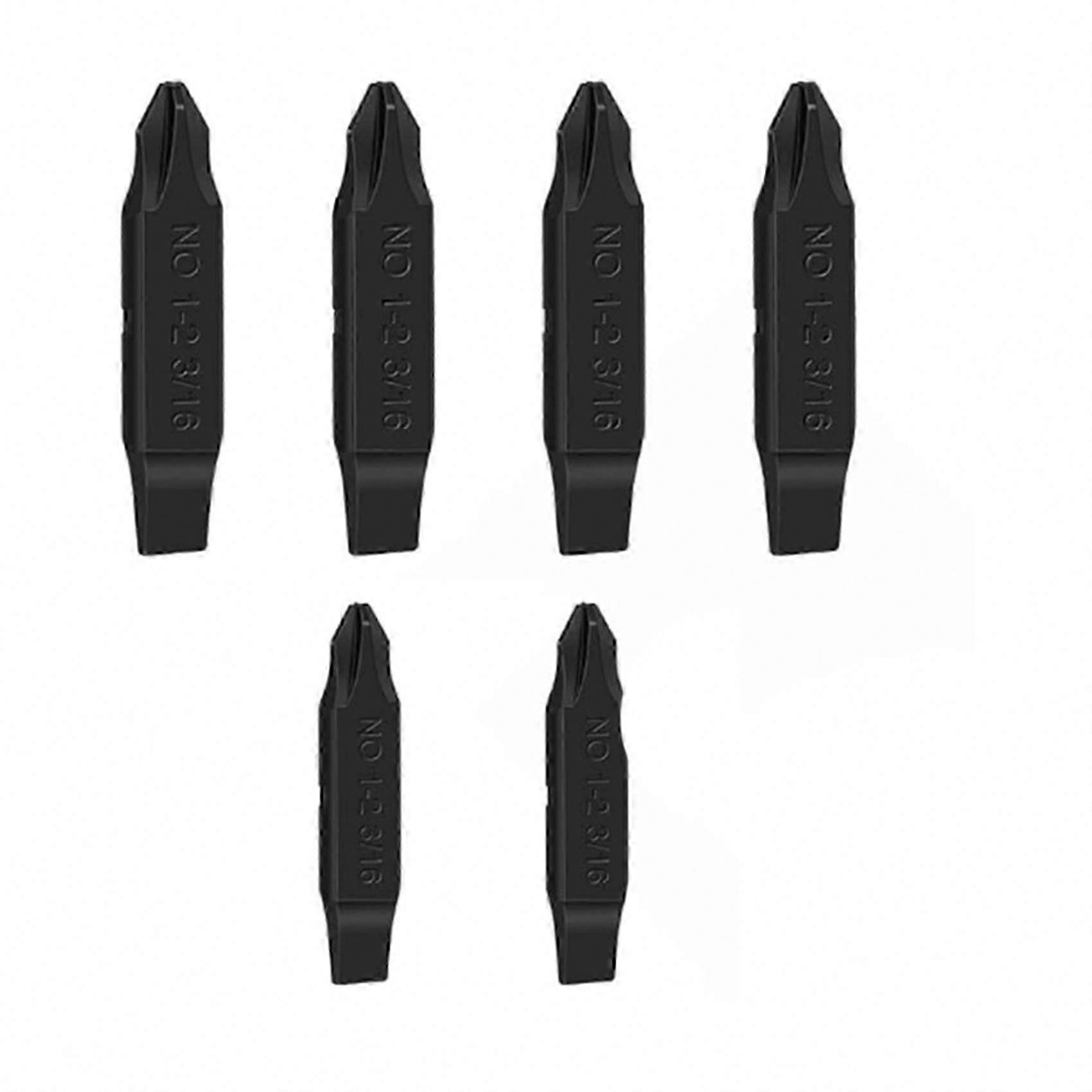 Double-Sided Screwdriver Bits Compatible with Leatherman Multi-Tools, 6-Pack, 1/2 Phillips & 3/16" Flathead