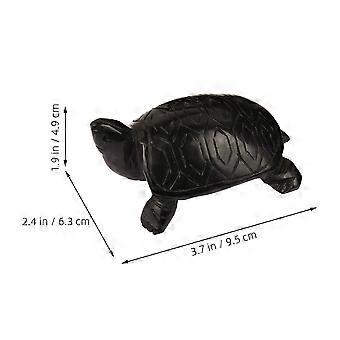 Turtle Statue Obsidian Turtle Sculpture Obsidian Turtle Figurine Animal Shaped Decoration