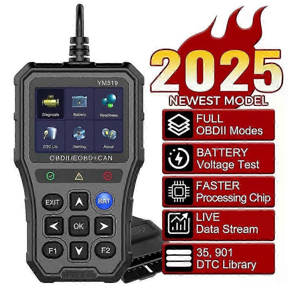 Code Reader YM519 MS309 OBD2 Code Reader Fault Code Scanner Multi-language Car Diagnostic Tools Engine System Battery Tester