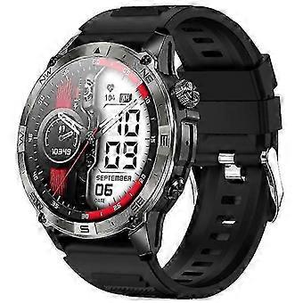 AMOLED-Smartwatch (1,43 Zoll), GPS, Bluetooth 5.3, über 100 Sportarten, Militärstandard – Schwarz