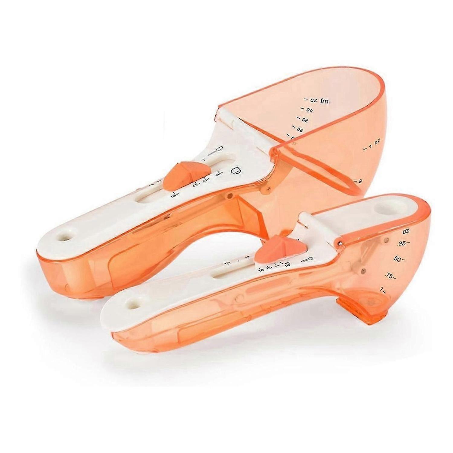 Graduated Plastic Measuring Spoon and Adjustable Measuring Spoon Set