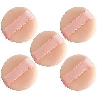 Lot de 5 mini houppettes de maquillage floquées pour le corps, fournitures de maquillage pour femmes