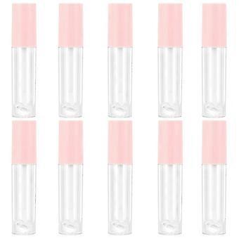 Navulbare lipglossverpakking, 10 stuks, roze ABS-tubes YTQ
