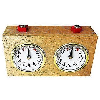Hölzerner Schach-Timer Turnier Wettbewerb Spiel Schach Uhr Timer Geschenk Aufziehen Mechanisches Zubehör (haoyi-YUHAO