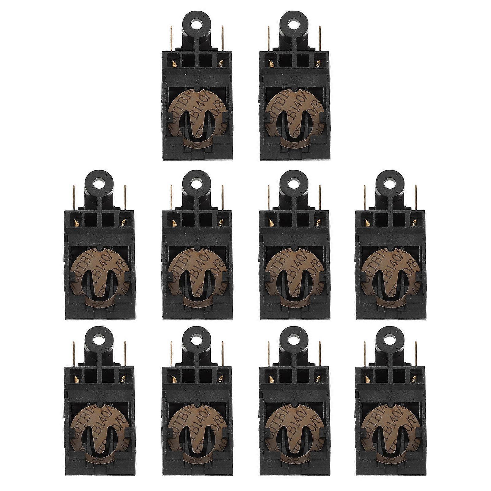 Replacement Thermostat Switch Appliance Temperature Control Copper Material Automatic Power Off 10Pcs