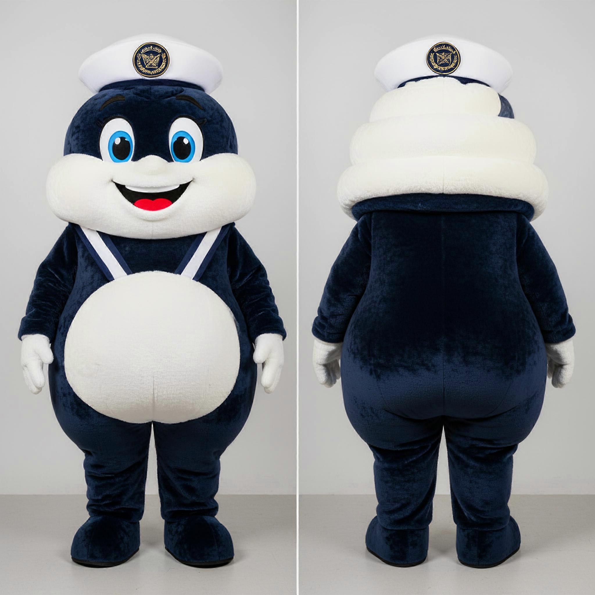MASTICOT Navy Blue Cheerful Ice Cream Mascot