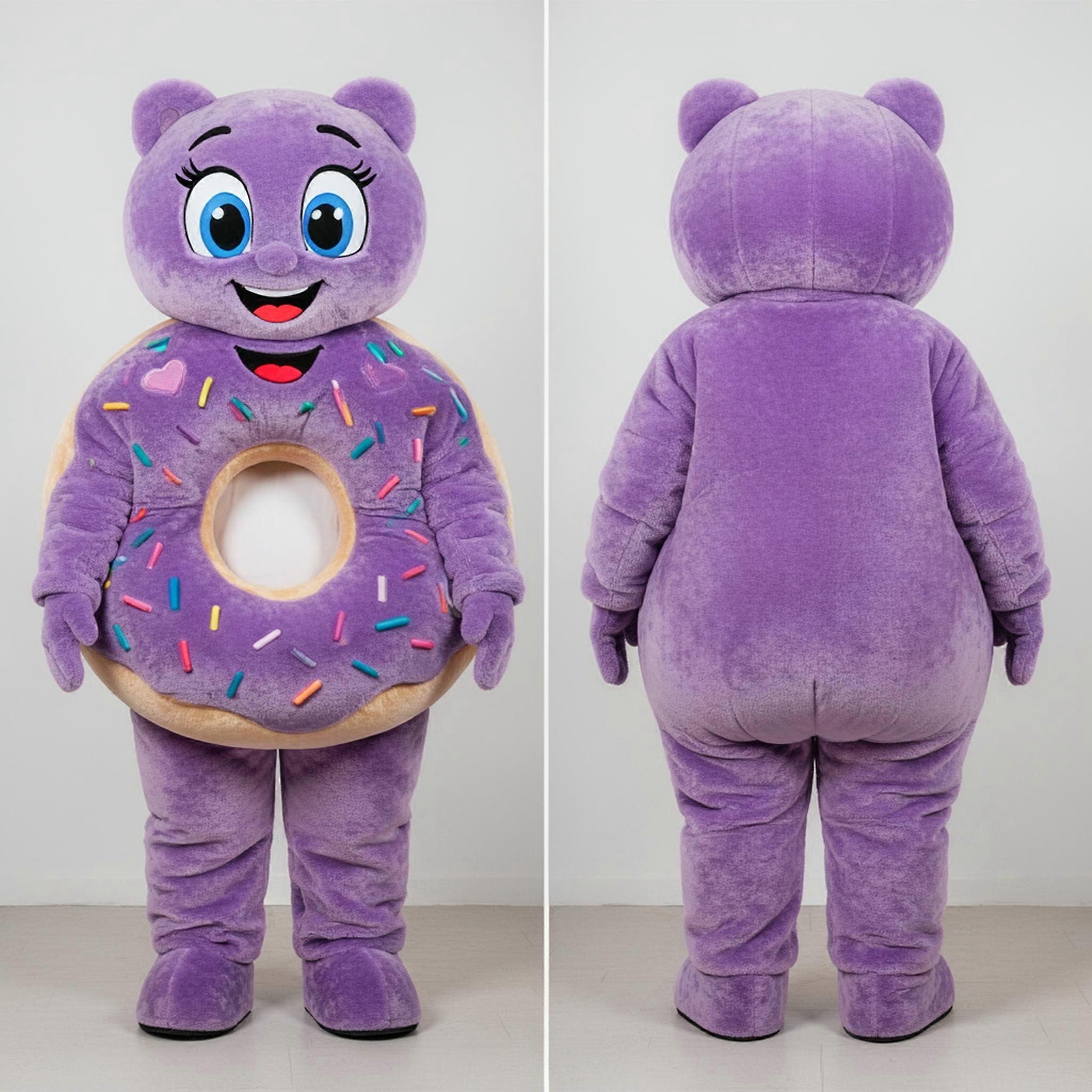 MASTICOT Lavender Plush Donut Mascot