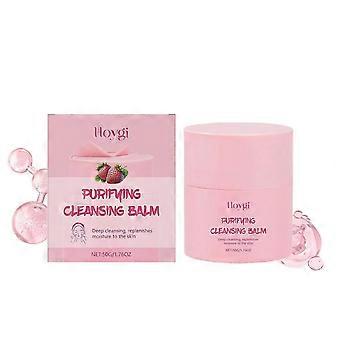 Make-up-Reinigungsbalsam, Erdbeerduft – Make-up-Entferner-Balsam – Sanftes Gesichtsreinigungsmittel für Frauen – Kraftvoller Make-up-Entferner-Balsam – Feuchtigkeitsspendendes Make-up M