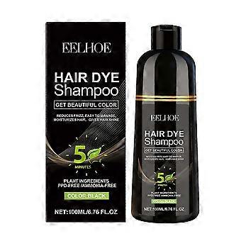 4 Set EELHOE 100ml Black Hair Dye Shampoo Natural Plant Ingredients Fast Color Shampoo No PPD No Amm!q1