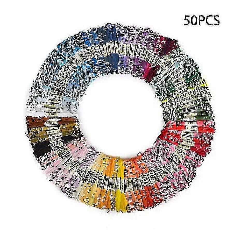 Flexible 50-Color Polyester Cotton Embroidery Thread