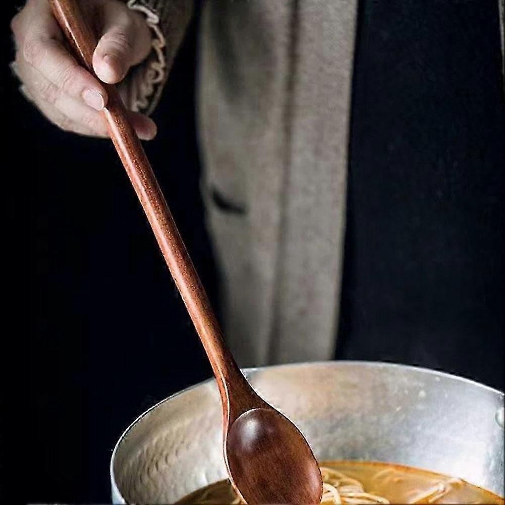 Natural Wood Serving Spoon 23.5cm