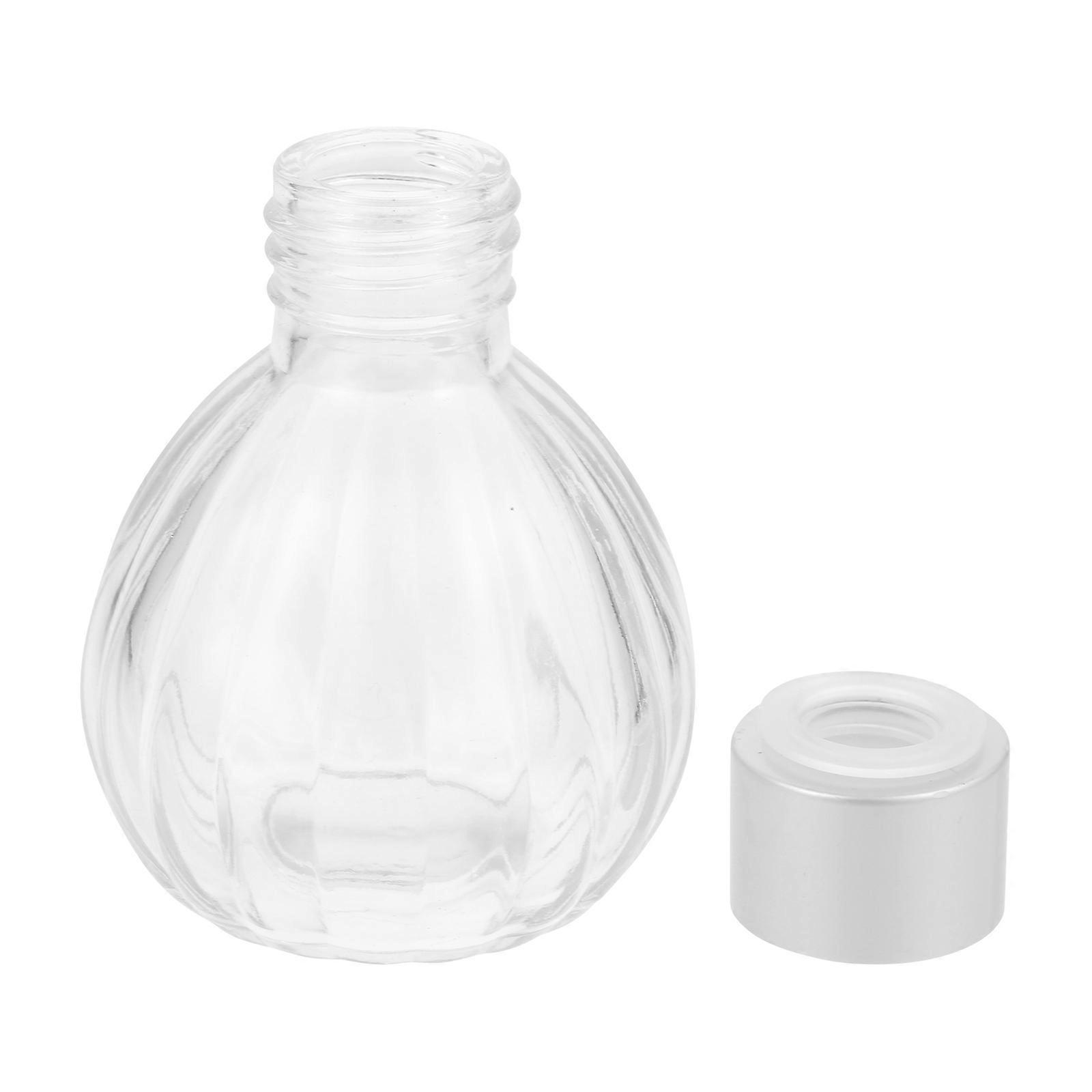 Empty Glass Diffuser Bottle Pumpkin Pattern for Aromatherapy Decor
