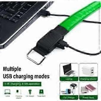 4-Pack USB Rechargeable LED Wristband, Reflective Safety Light, Adjustable Flashing Strap for Running, Cycling, Night Activities DDh1