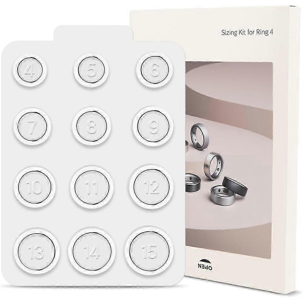 Ring Sizing Kit for Precise Finger Measurement Sizes 4 to15