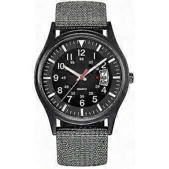 Men's Army Tactical Field Sports Analog Watch for Work, Waterproof Outdoor Casual Quartz Watch for Men, Green Bracelet