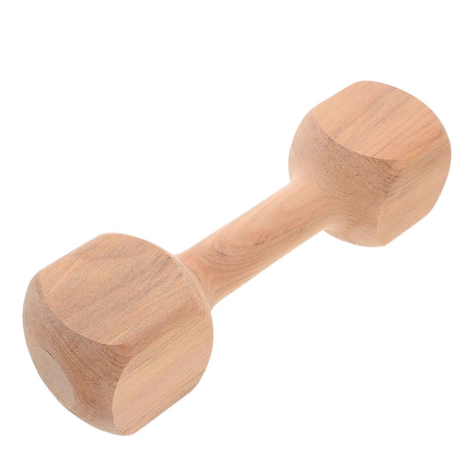 Kinderhanteln aus Holz, hellgelb