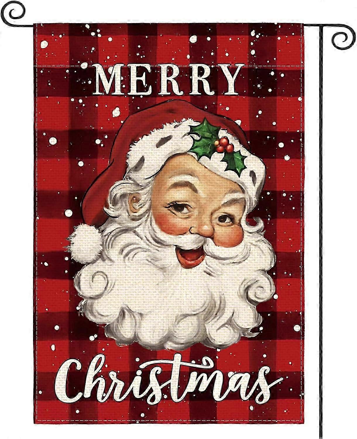 Spun Polyester Double-Sided Santa Flag