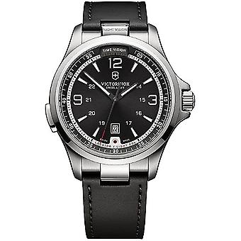 Victorinox Night Vision Quartz Analog Man Watch with Cowhide Bracelet V241664