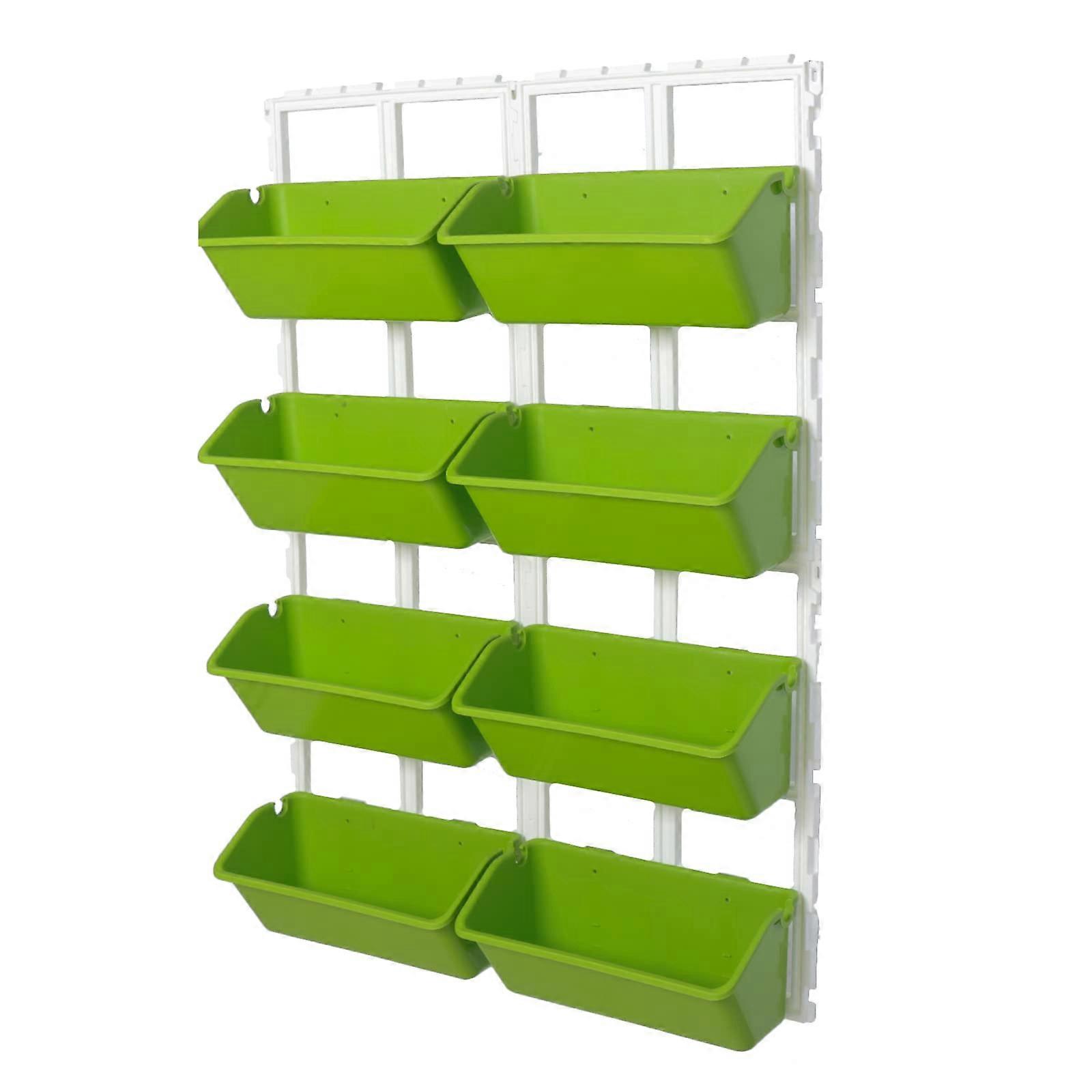 Vertical Hanging Planter with 8 Pots, Automatic Drip Irrigation, SpaceSaving Wall Mount for Balcony