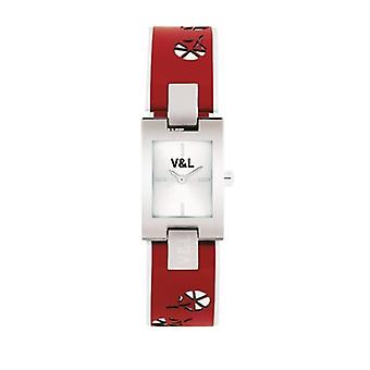 V & l tempo one minute a gift watch for Women Analog Quartz with Cowskin Bracelet VL007602