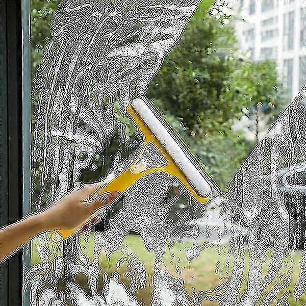3-in-1 window cleaning tool with spray function, no watermarks after scraping