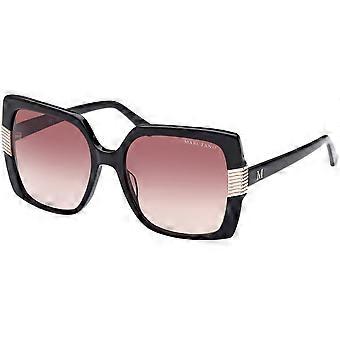 Guess GM0828 01F Full Rim Black Gold Women Square Sunglasses UV0 Original