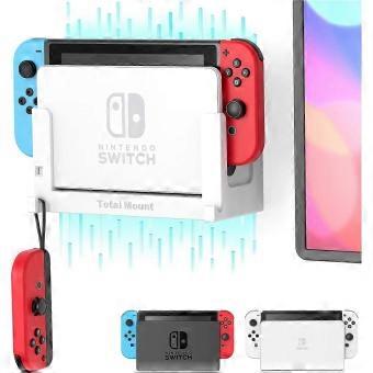 Wall Mount for Nintendo Switch 1 by TV, White Switch 1 Mount Bracket, Designed in the USA, Compatible with Switch and OLED Models