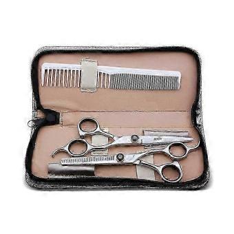 Professional Stainless Steel Hair Cutting Scissors Set, 2 Scissors with Comb, Thinning Shears for Barber & Salon