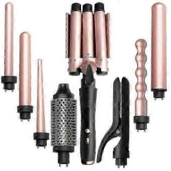 Curling Iron Wand, BESTOPE PRO 5-in-1 Set with Fast Heating, Crimping and Curling Functions for All Hair Types, for Women