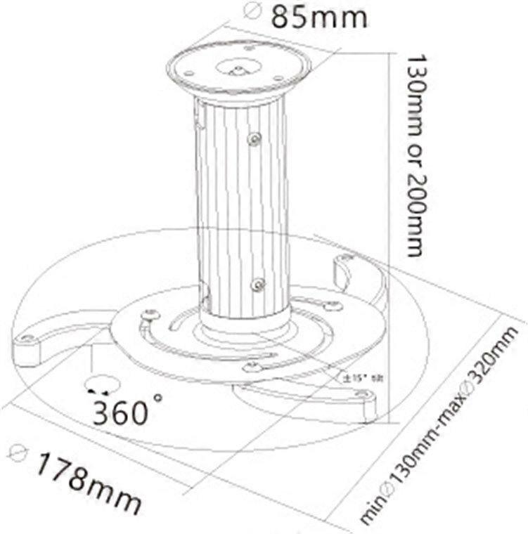 Projector bracket for ceiling mounting (M) [XR]